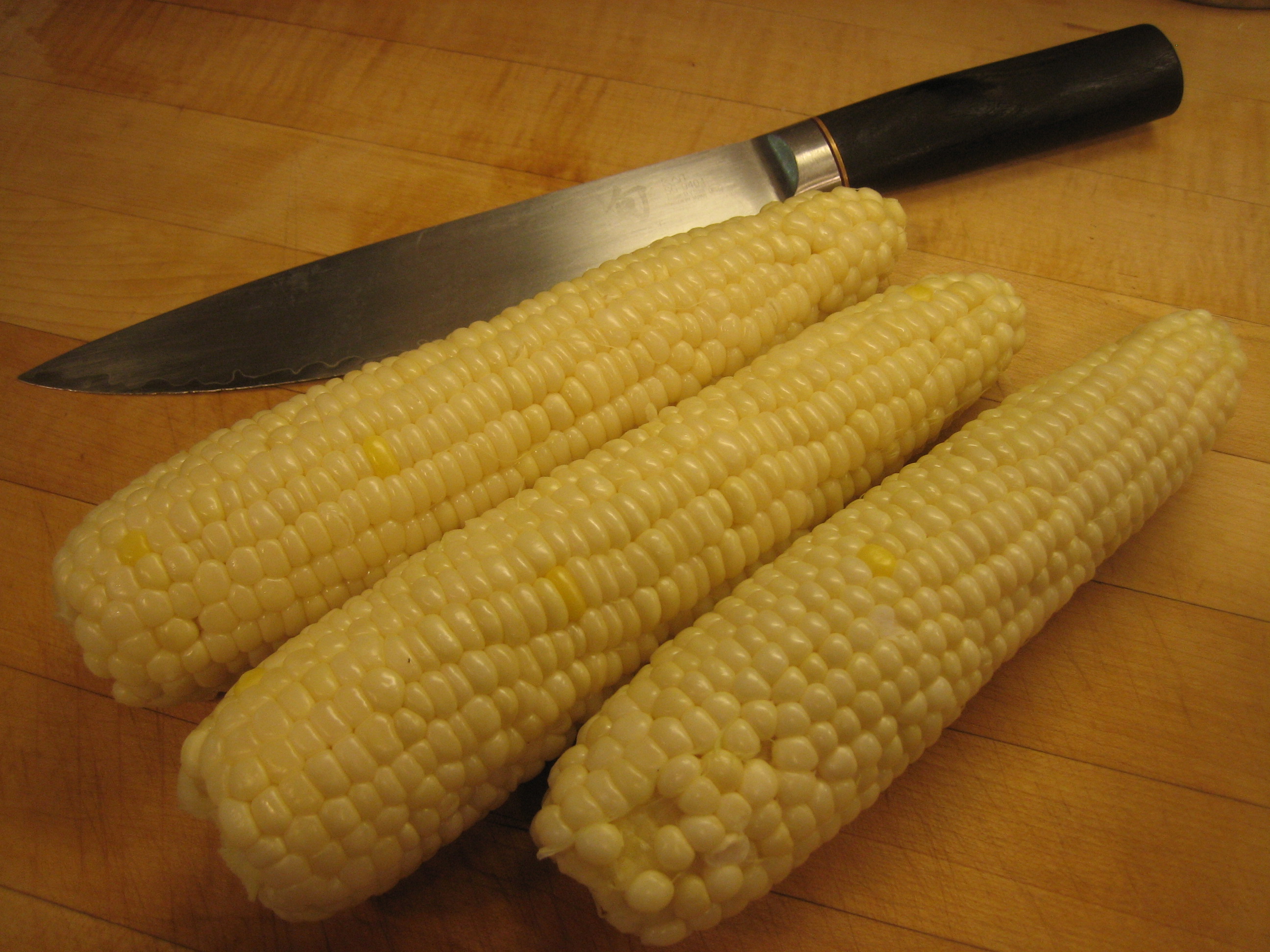 First blanch corn in lightly salted boiling water for about two to ...